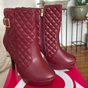 Burgundy boots